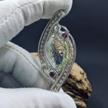 Load image into Gallery viewer, Carved crystal clear quartz pendant