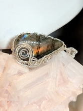 Load image into Gallery viewer, Rainbow Labradorite Handmade Wire Wrapped Sterling Silver Pendant