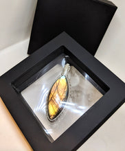 Load image into Gallery viewer, Handmade Wirewrapped Labradorite Pendant in .999 Sterling Silver