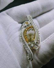 Load image into Gallery viewer, Faceted Sunshine Citrine wrapped in sterling silver
