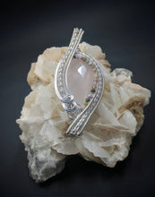 Load image into Gallery viewer, Faceted Rose Quartz with Watermelon Tourmaline and Welo Opal accent
